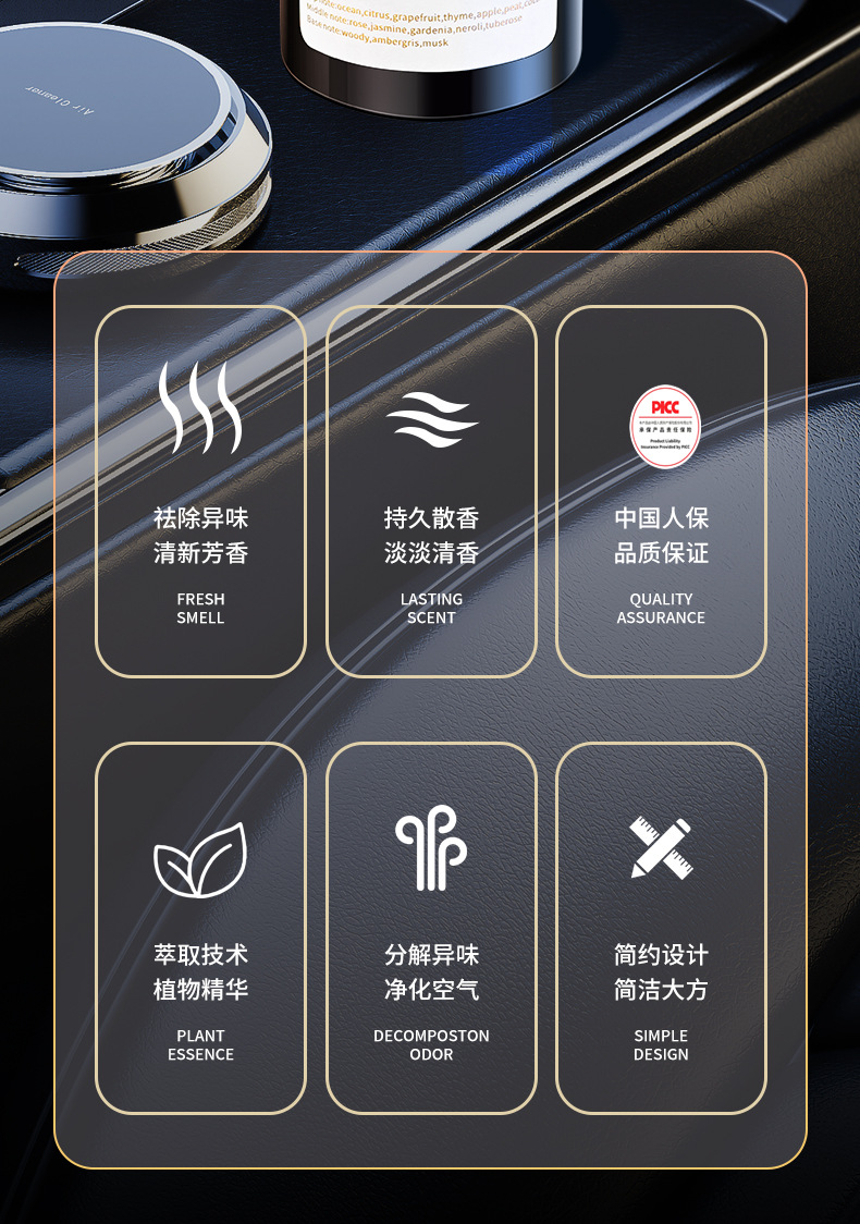 Car Gardenia Car Aromatherapy Solid Fragrance Perfume Car Decoration 2024 New Long-lasting Fragrance