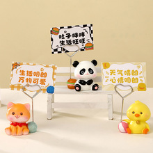 创意情侣兔子治愈系摆件便签夹客厅装饰礼品送闺蜜摆设品批发厂家