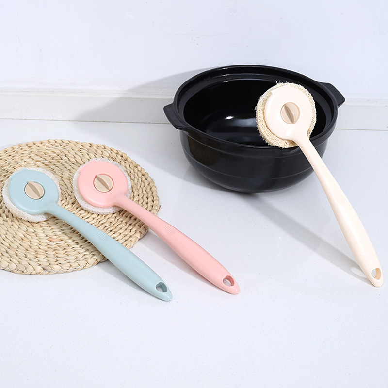 Luffa Roof Pot Brush Non-stick Pan Special Pan Brush Bowl Dish Brush Non-oil Luffa Brush