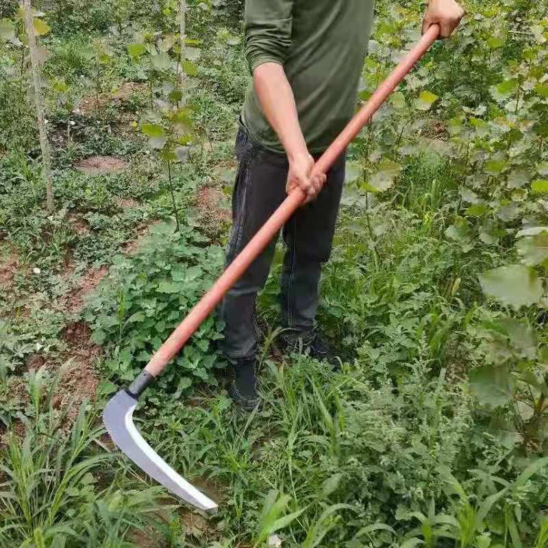 kt家用镰刀农用长把收割草机大除草打草铲草长柄户外手砍