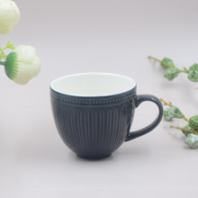 陶瓷杯子简约纯色个性早餐杯手绘麦片杯大杯情侣喝水杯牛奶杯环保