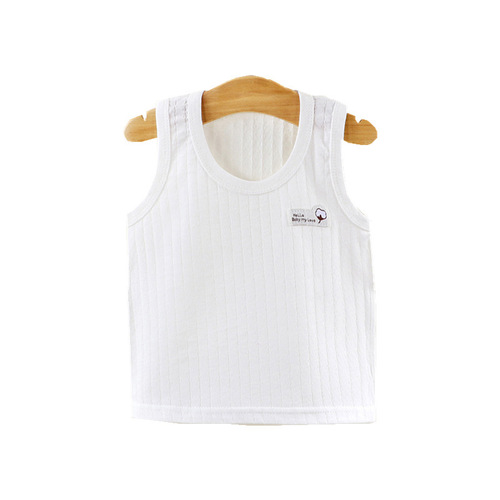 Children's undershirts, inner wear for boys, infant backless pure cotton summer thin undershirts for girls, no-sewn baby tops for summer