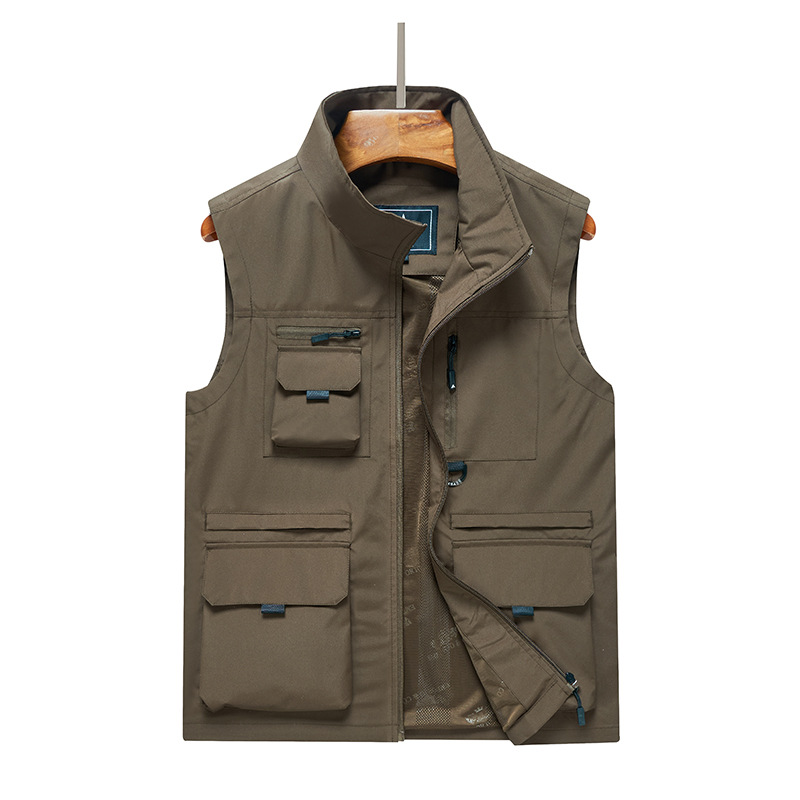 Chaleco de lana impermeable al aire libre abrazadera de caballo transfronteriza fuera de invierno fotografía de pesca multi-bolsillo chaleco de herramienta hombre personalizado