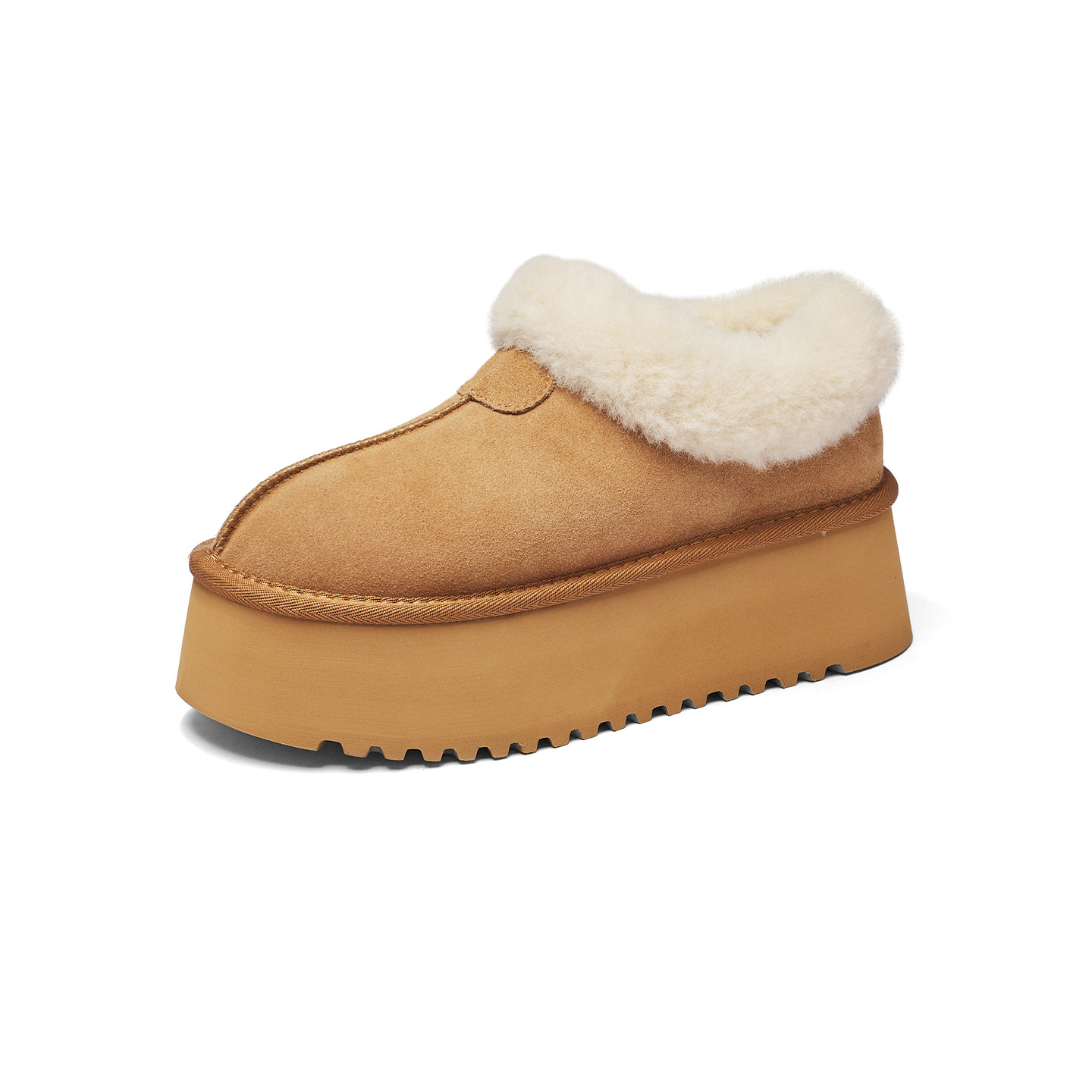 Botas de nieve de terciopelo de Deng Xiaoping 2025 nuevas botas de invierno de invierno con suela gruesa de un pie bajo botas cortas de bocan de peluche