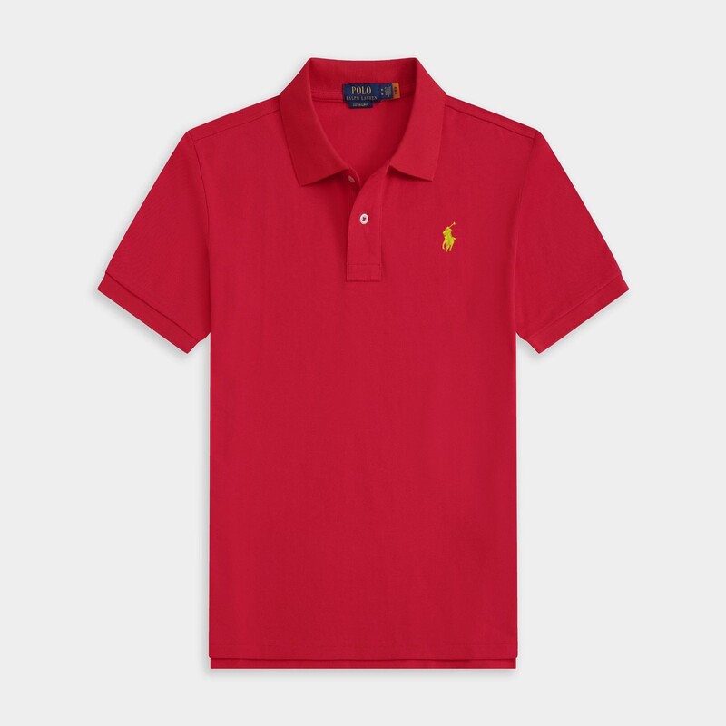Men's Export Rl Pony Logo Embroidered Polo Shirt Summer T-Shirt Casual Business Lapel European Size Short-Sleeved Classic