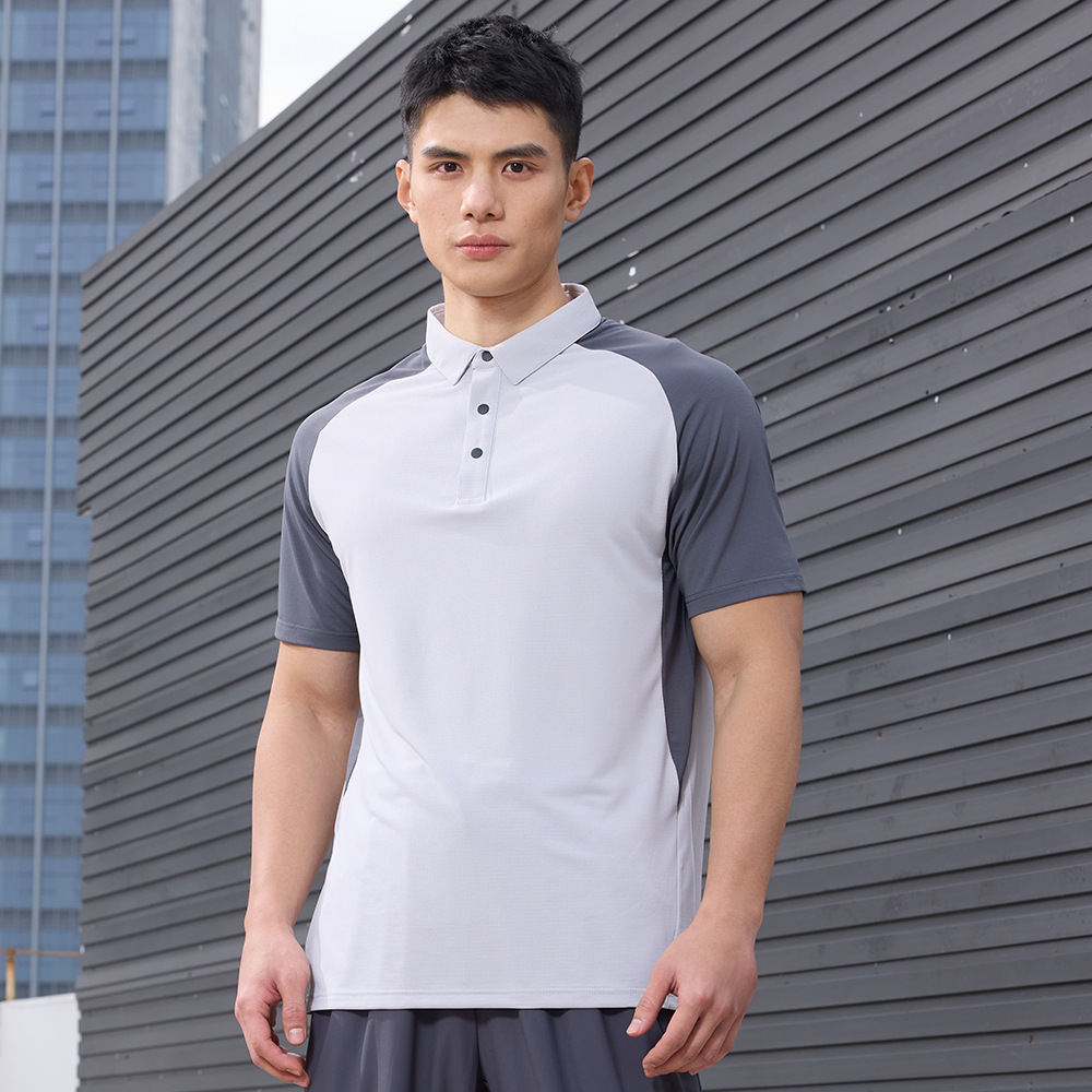 2025 nueva camisa deportiva de manga corta al aire libre Polo con solapa de botón de moda medio abierto camisa cultural casual tamaño europeo