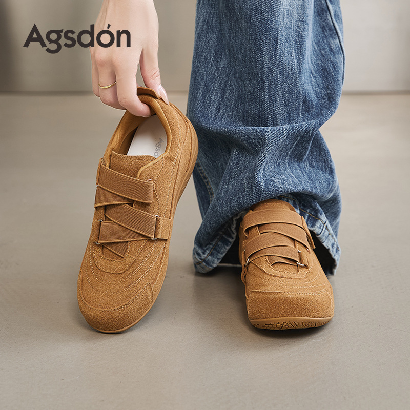 Zapatos de entrenamiento de ballet para mujeres 2025 nuevos zapatos de suela suave de otoño ligeros casuales de velcro plano