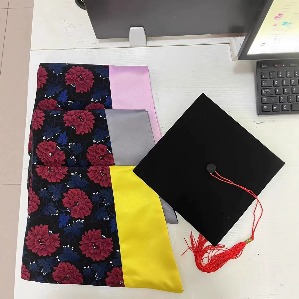 Униформа бакалавра для студентов колледжа, шаль с драпировкой, либеральные искусства, розовый, научный, серый, униформа с воротником, выпускное фото магистра и доктора