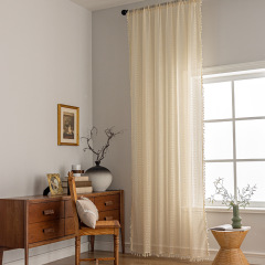 美式田園鄉村蕾絲紗簾鏤空鈎針窗簾鏤空飄窗臥室客廳陽台窗紗成品