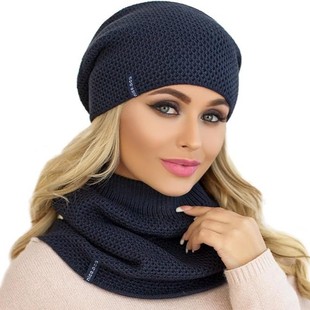 Hat scarf two-piece women's warm cold-proof wool hat knitted hat autumn and winter all-match cycling thickened cross-border wholesale