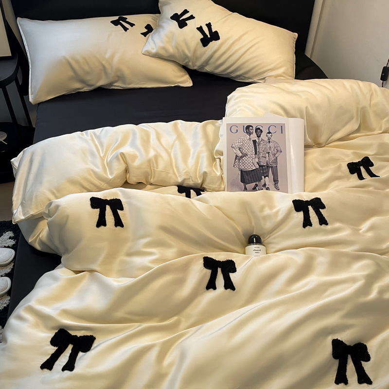 흰활 [입체수건자수·양면아이스실크·걱정없이 알몸으로 자도 좋음]