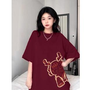 ���걾�����·�����t��Ů���ļ����伃��oversize���ɼtɫ���³�