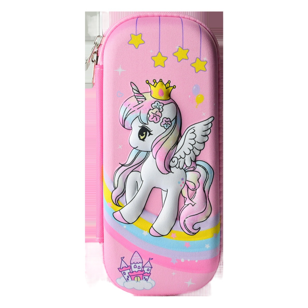 Caja de lápices de tela 3D al por mayor de la escuela primaria kindergarten caja de lápices de dibujos animados caja de lápices de gran capacidad de doble capa caja de lápices para hombres y mujeres