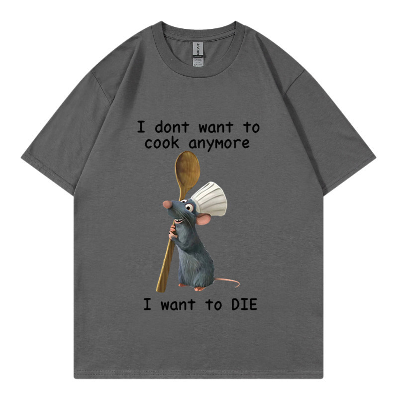 Funny printed round neck short sleeved T-shirt for men's summer fashion label loose fitting couple casual half sleeved tee_voghion.com