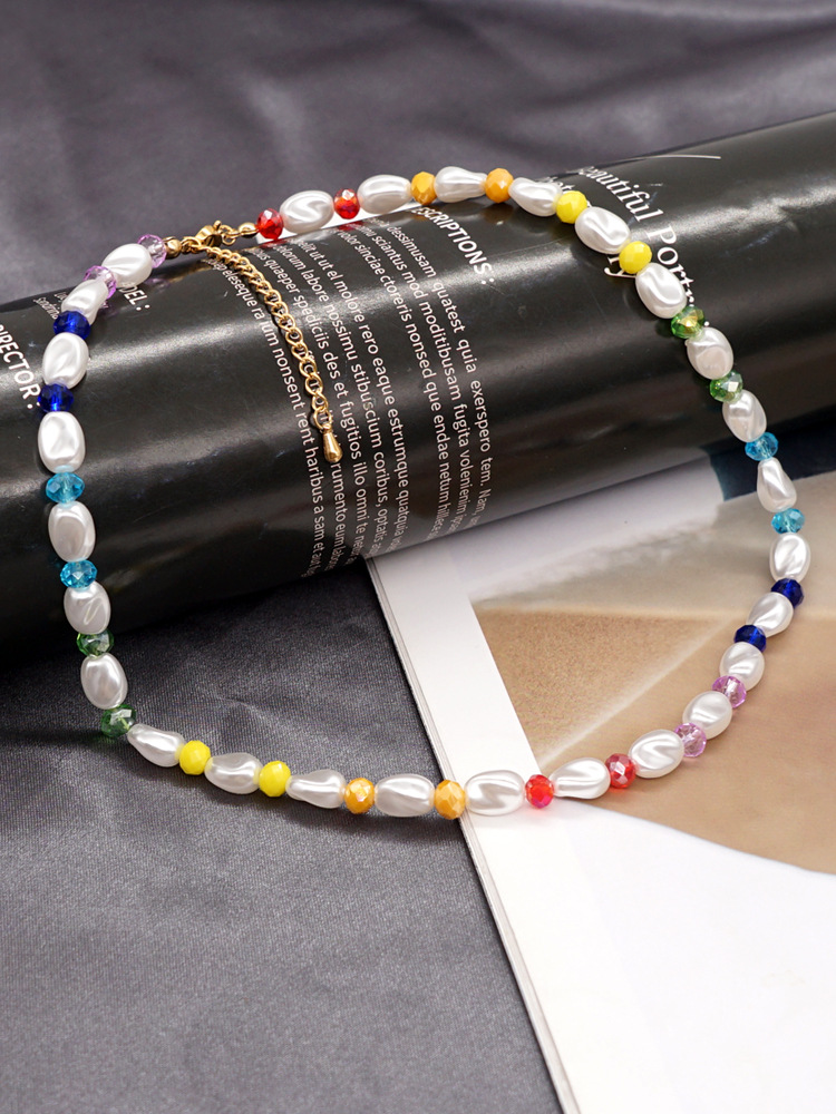 Fashion Irregular Stainless Steel Choker Pearl Stainless Steel Necklaces