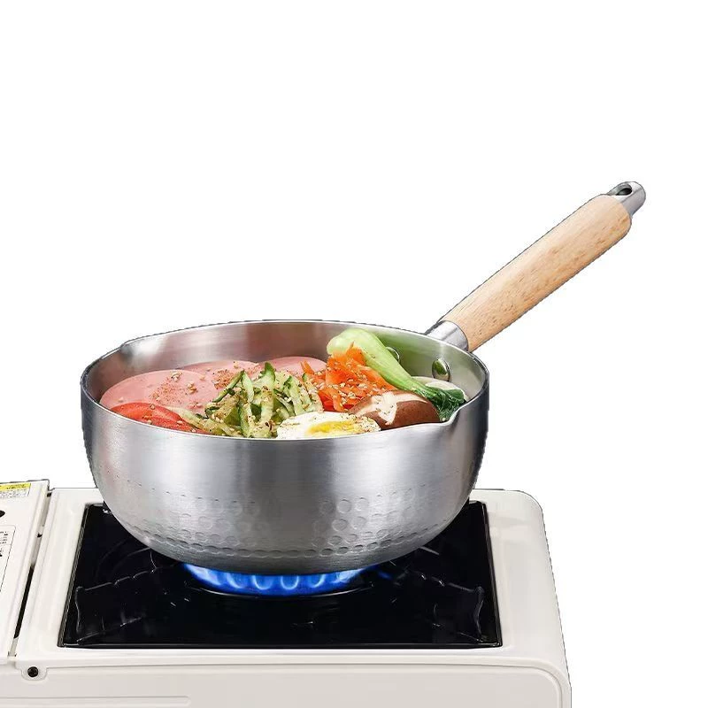 Кастрюля из алюминия с крышкой для супа, варки лапши, супа, крупы, порошка, порошка, острый порошок, корейская рамен-падуба, лапша, алюминиевая кастрюля, плоское дно