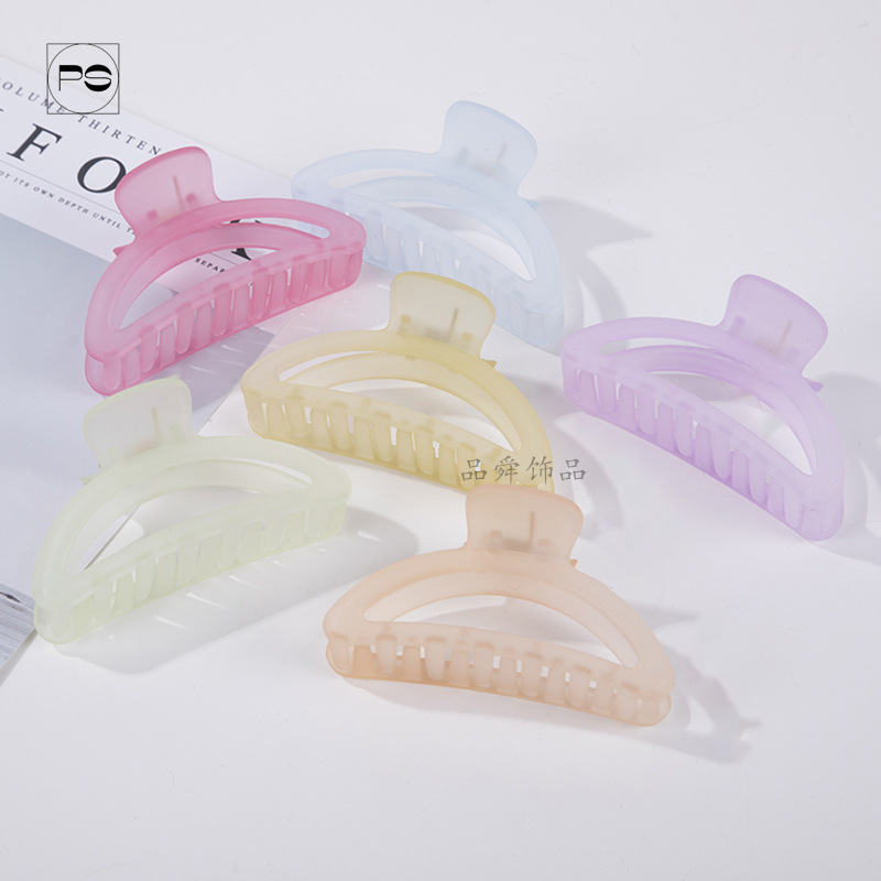 Estilo coreano simple helado jalea horquilla de las mujeres Cabeza trasera grande elegante Bañeras pelo dulce tocado al por mayor