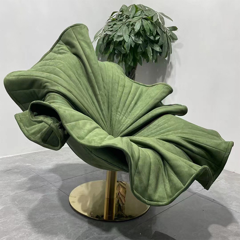 Designer Simple Light Luxury Fiberglass Petal Chair Lotus Shape Swivel Chair Hotel Model Room Villa Art Chair Designer Simple Light Luxury Fiberglass Petal Chair Lotus Shape Swivel Chair Hotel Model Room Villa Art Chair