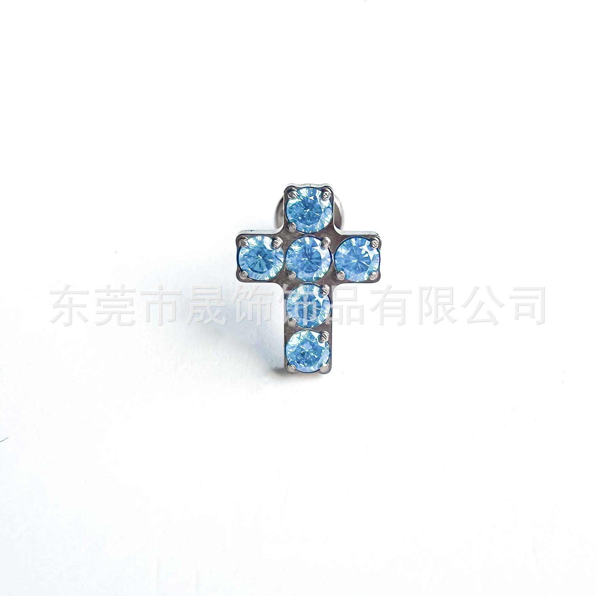 F136 Titanium Alloy Cross Ear Stud Helix Cartilage Stud Ear 饰G23 Studded Diamond Labret Stud Piercing Jewelry Piercing