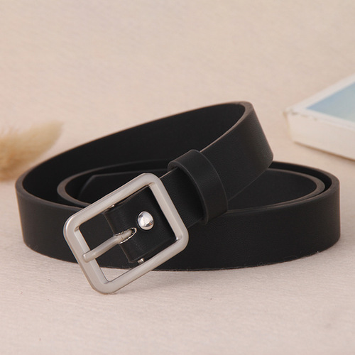 Belt women's simple jeans belt new Korean Korean version ins style fashion black Korea Dongdaemun
