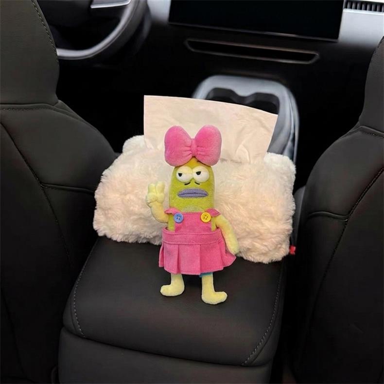 Car tissue box, car tissue holder, car paper bag, in-car hanging bag, creative seat decoration, hanging armrest box
