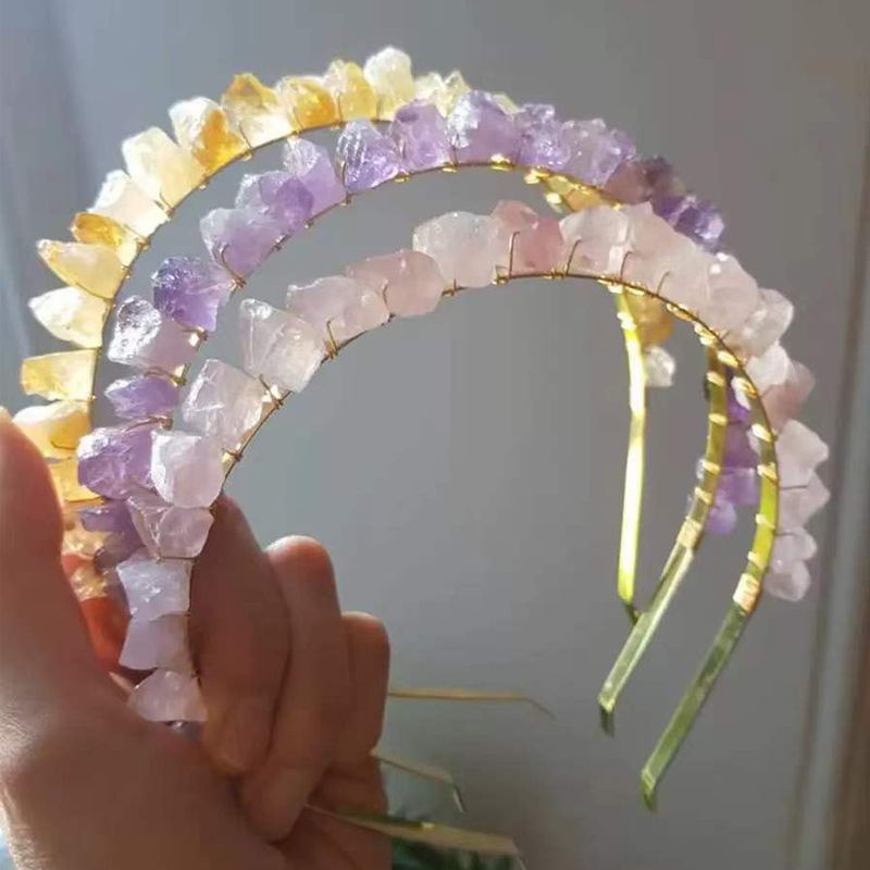 Elegant Retro U Shape Gradient Color Crystal Hair Band display picture 1