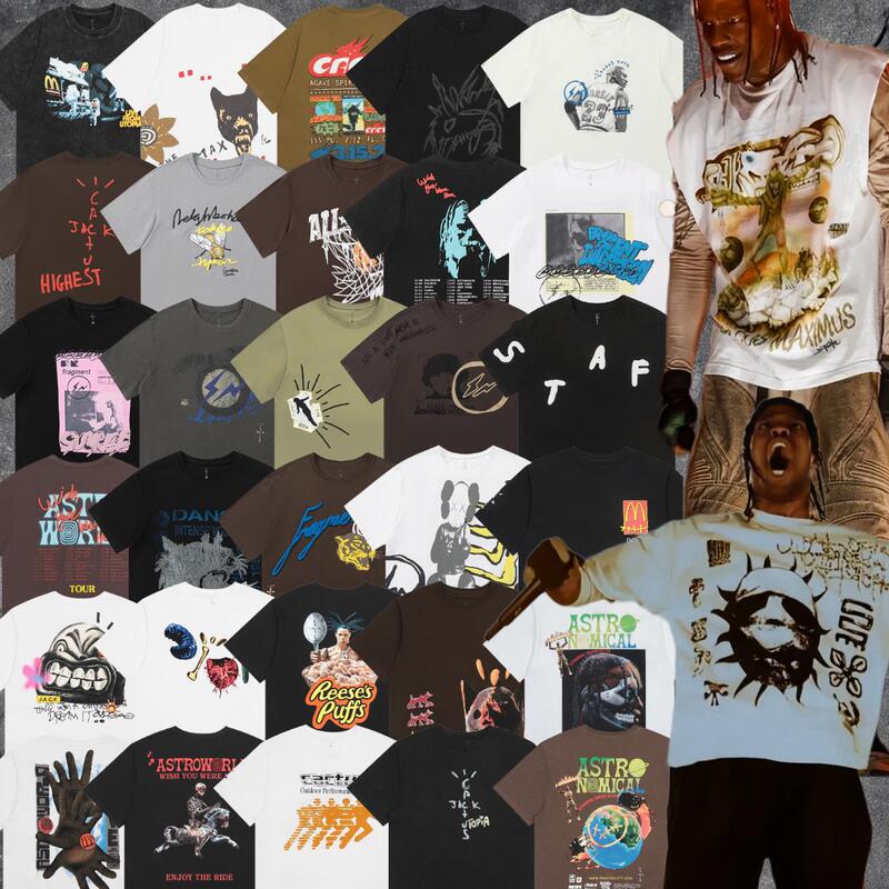 travis scott short sleeve correct version utopia ts joint utopia limited American high street t-shirt travis scott short sleeve correct version utopia ts joint utopia limited American high street t-shirt