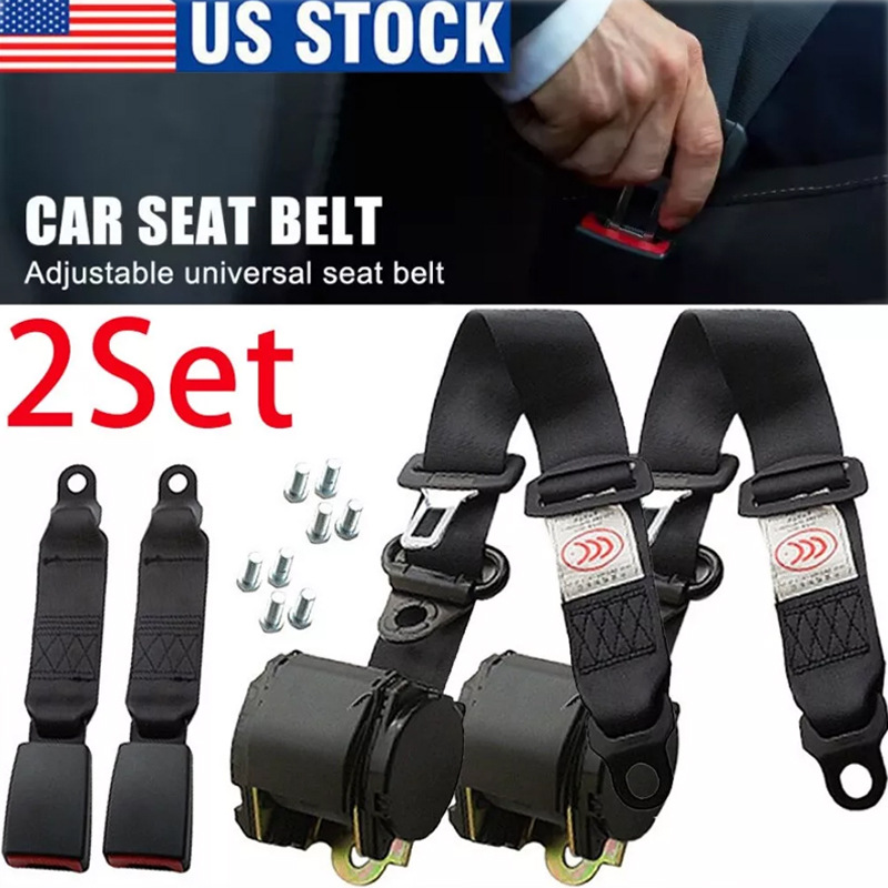 Car Seat Belt for Passenger and Cargo Vehicles, Driver and Passenger Side, Diagonal Shoulder Type, Automatic Retracting Three-Point Emergency Locking Seat Belt