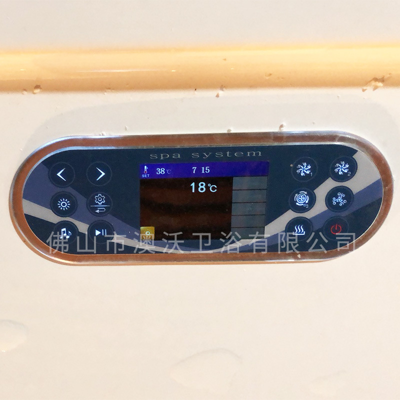8-Persona bañera de acrílico al aire libre spa cilindro surf masaje temperatura constante calefacción bañera inteligente piscina de burbujas de aguas termales