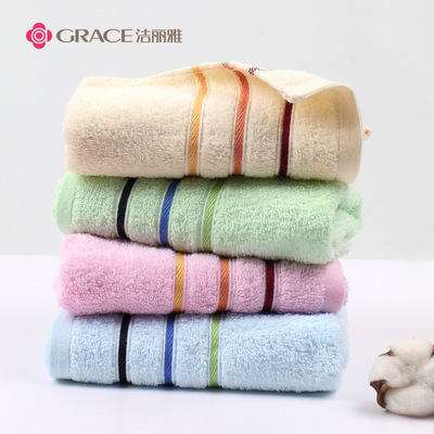 Jie Ya Manufactor Direct selling pure cotton water uptake adult soft Washcloth summer Group purchase Labor insurance welfare towel 6443