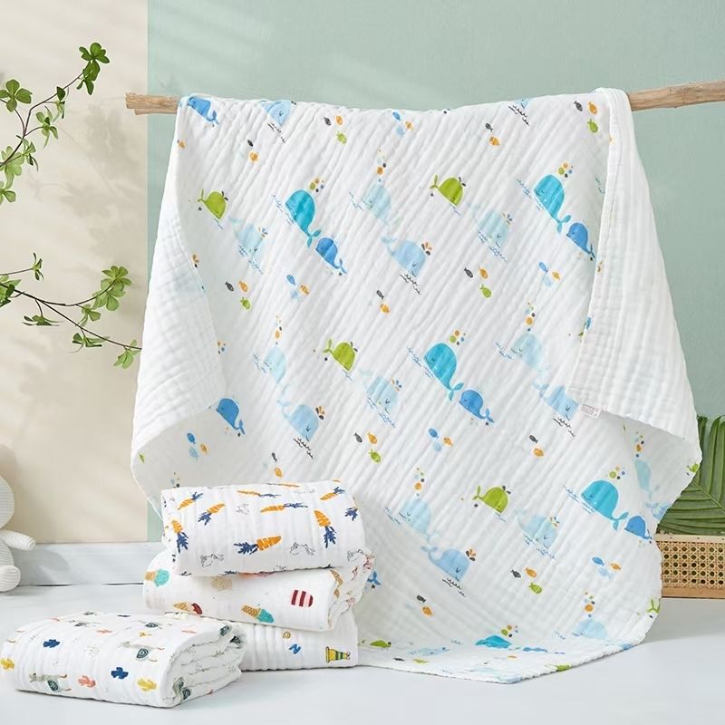 Baoma Pregnant Bath Towel Newborn 6-Layer Gauze Soft Full Moon 0-12 with Cotton Class A Wrap