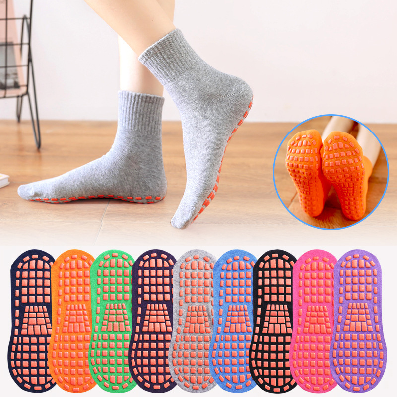 Medium tube trampoline socks manufacturers wholesale dispensing non-slip socks children's playground early education floor adult yoga socks