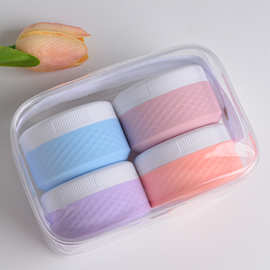 硅胶分装罐药品便携分装盒旅行出差随身小号迷你药盒子面霜盒罐子