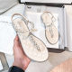 Grape mom Studiolee factory goods gentle wind Pearl Flip flops flash Diamond flat shoes large size sandals women