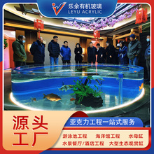 供应亚克力大型鱼缸乐余厂家设计嵌入式生态景观水族箱大型鱼缸