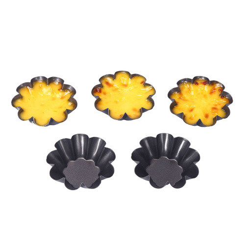 Home use egg tart mold chrysanthemum cup fruit pie plate cake mold non-stick baking tray trending large egg tart mold baking tool