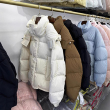 短款面包羽绒服秋冬外套女装连帽百搭立领宽松韩版修身批发货源