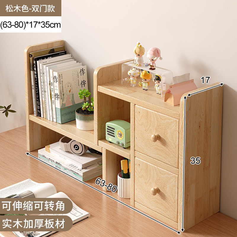 Estante de escritorio de madera sólida estante de almacenamiento retráctil armario de color nuez pequeño estante de escritorio transformación de la estación de esquina