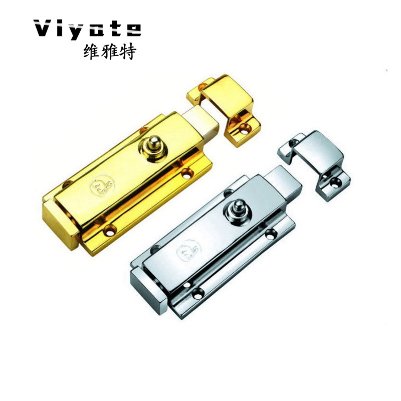 弹力合金插销 安全防盗门栓 自动按钮式弹簧插销 重型插销锁|ru