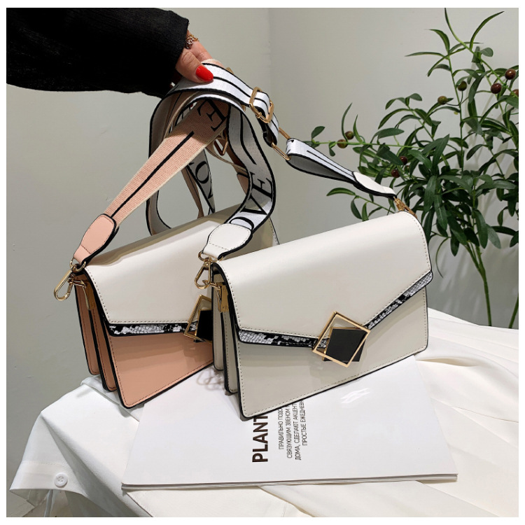 Women's Small Pu Leather Color Block Elegant Square Flip Cover Shoulder Bag Crossbody Bag Underarm Bag display picture 5