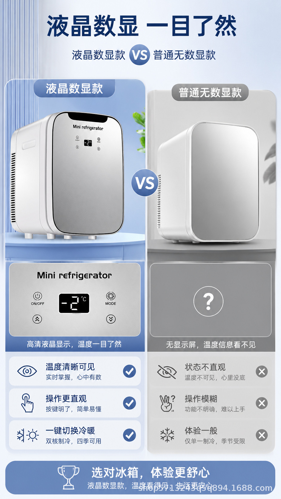2026 New Model Mini Refrigerator with Dual Core, Digital Display, Glass Door, Dual Use for Car and Home, Refrigeration for Dormitory, Beauty Products, and Beverage Preservation