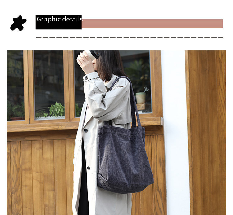 Borsa a tracolla in velluto a coste donna borsa vintage grande_voghion.com