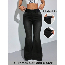 R 28520 Low waist frayed flared jeans ����ë�����ȿ�羳