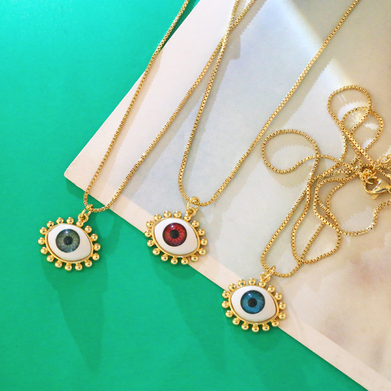 Vintage Fashion Demon Eyes Copper Necklace Wholesale Nihaojewelry