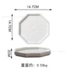 White (6" stone octagonal plate)