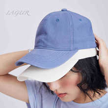 复古滤镜~防晒纯棉鸭舌帽夏季软顶棒球帽宽帽檐大脸显脸小新款女