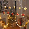 廠家現貨usb窗簾燈聖誕氛圍裝飾燈室內網紅直播背景五角星星燈串