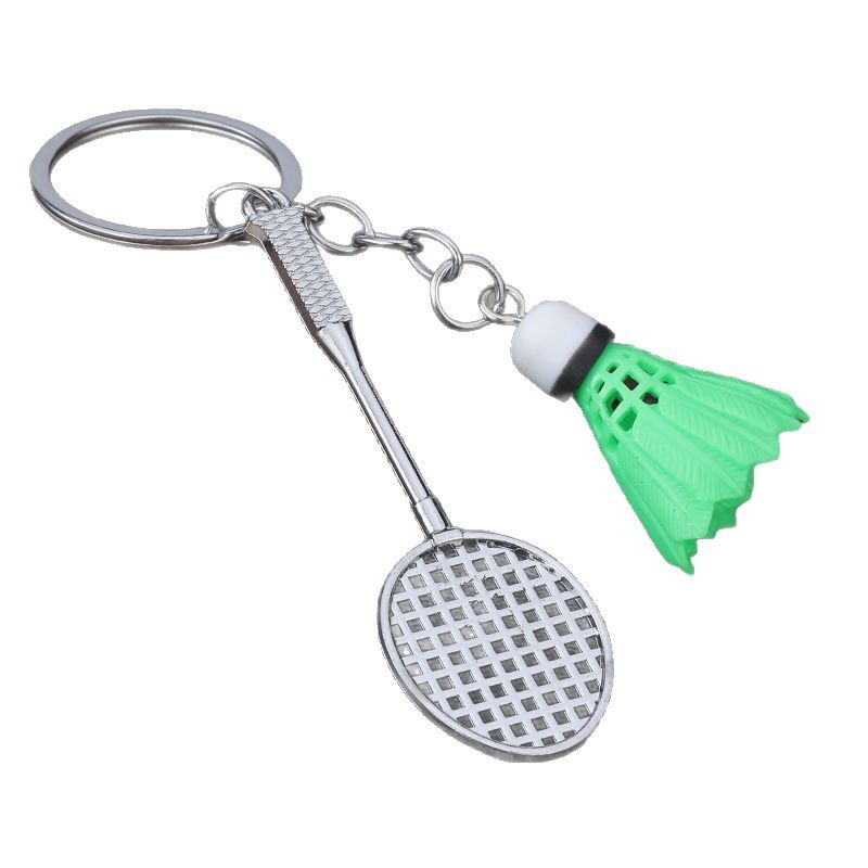 Ventas directas de fábrica nuevo estilo bádminton tenis llavero estuche para llaves colgante deportes souvenirs llavero