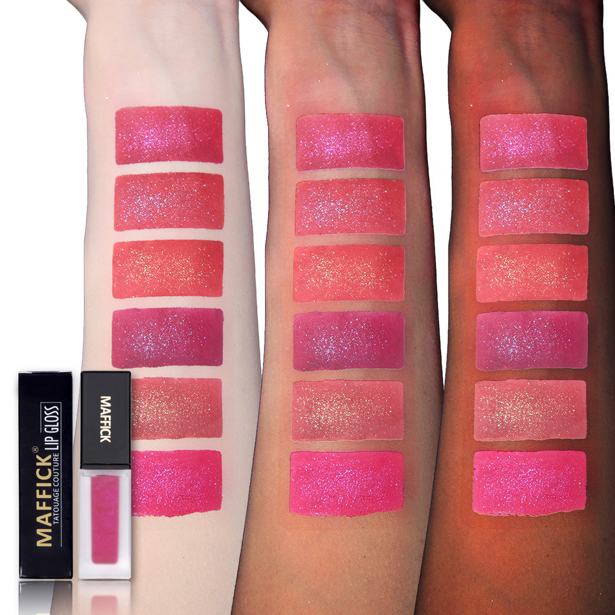 Cross-border bestseller 6-color non-stick cup small square tube lip gloss and non-fading lip gloss undefined