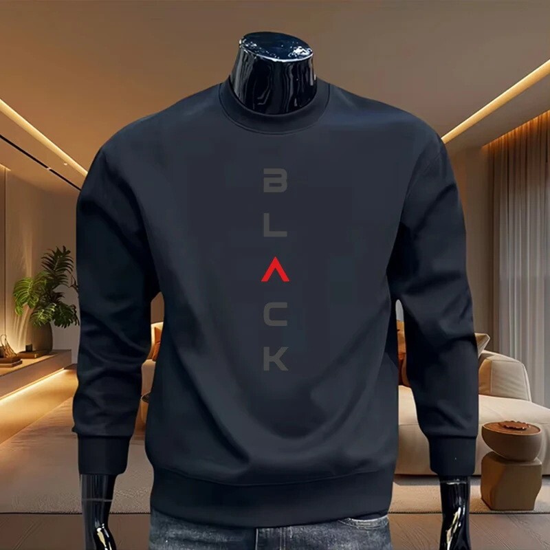 2026 Cross-Border European and American Italian Spring and Autumn Thin Men's Printed Pullover Long-Sleeve Casual Sports Crewneck Sweatshirt